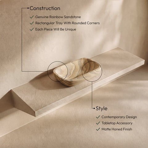 Sage Rainbow Sandstone Tray, 1 Piece