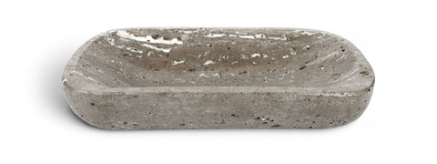 Sage Grey Travertine Tray, 1 Piece