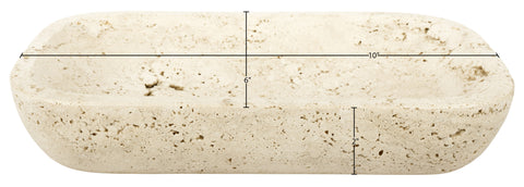 Sage Beige Travertine Tray, 1 Piece