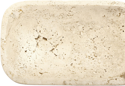 Sage Beige Travertine Tray, 1 Piece