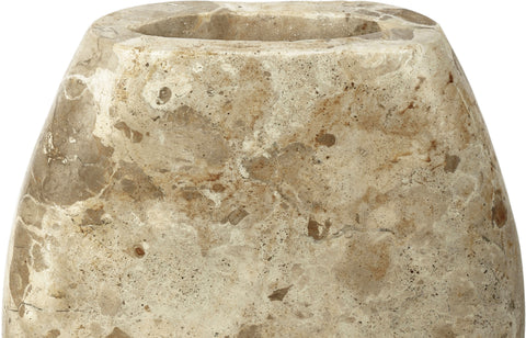 Noelle Beige Genuine Marble Vase, 1 Piece