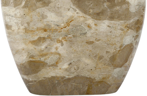 Noelle Beige Genuine Marble Vase, 1 Piece