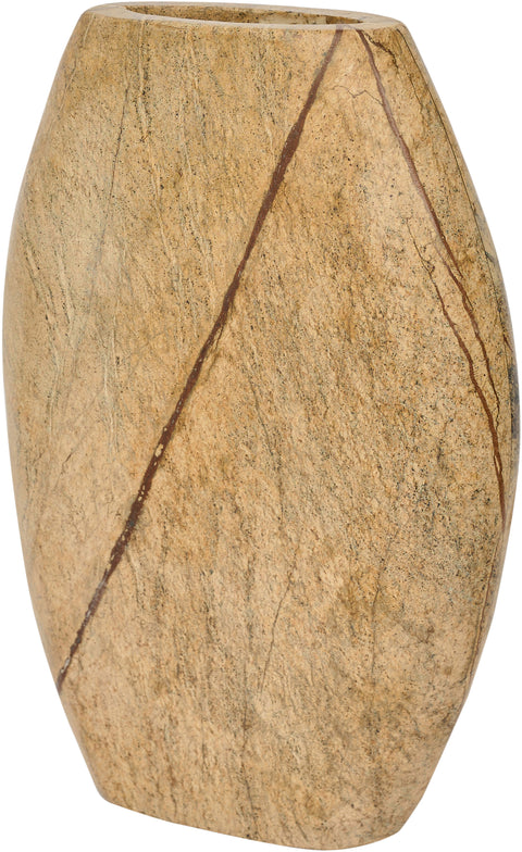 Noelle Brown Genuine Marble Vase, 1 Piece