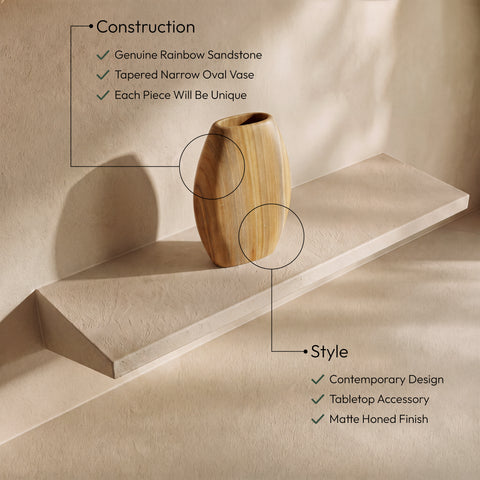 Noelle Rainbow Sandstone Vase, 1 Piece