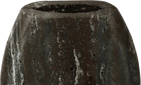 Noelle Grey Travertine Vase, 1 Piece