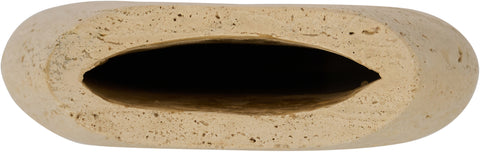 Noelle Beige Travertine Vase, 1 Piece