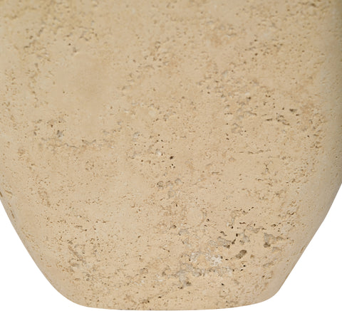 Noelle Beige Travertine Vase, 1 Piece