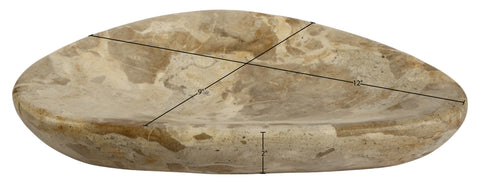 Darcy Beige Genuine Marble Bowl, 1 Piece