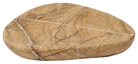 Darcy Brown Genuine Marble Bowl, 1 Piece