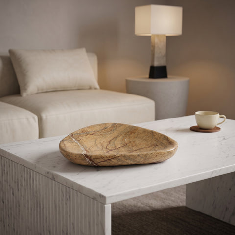 Darcy Brown Genuine Marble Bowl, 1 Piece