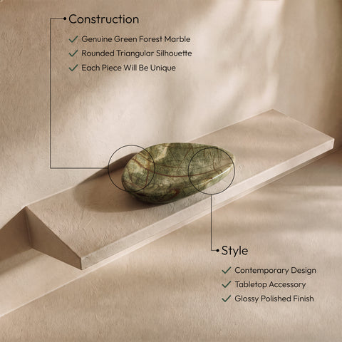 Darcy Green Genuine Marble Bowl, 1 Piece