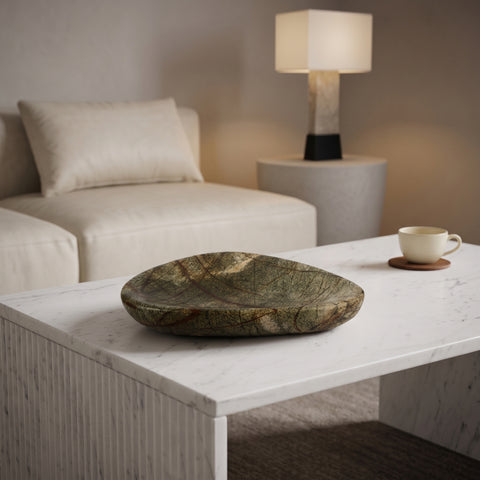 Darcy Green Genuine Marble Bowl, 1 Piece