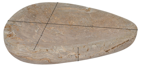 Darcy Grey Travertine Bowl, 1 Piece