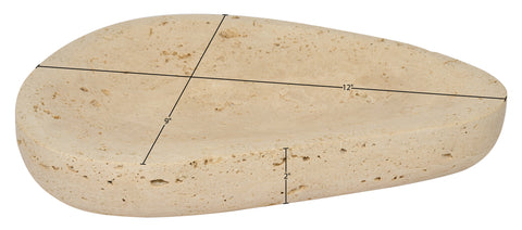 Darcy Beige Travertine Bowl, 1 Piece