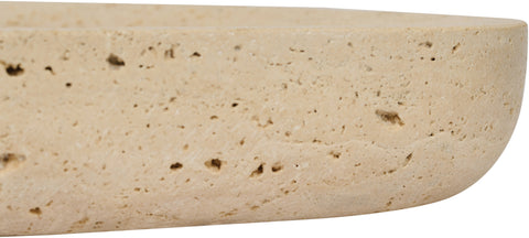 Darcy Beige Travertine Bowl, 1 Piece