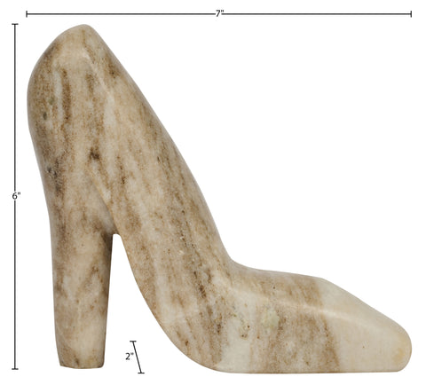 Blaire Beige Genuine Marble Tabletop Object, 1 Piece
