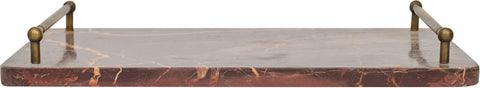 Iris Cherry Genuine Marble Tray, 1 Piece