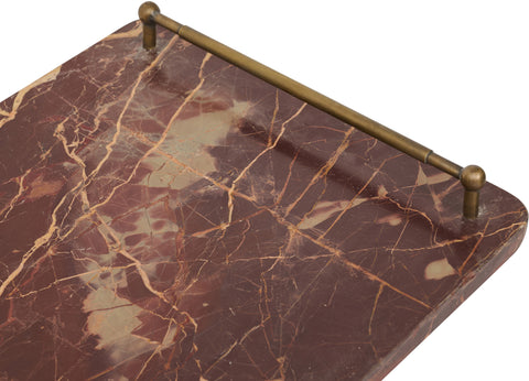 Iris Cherry Genuine Marble Tray, 1 Piece