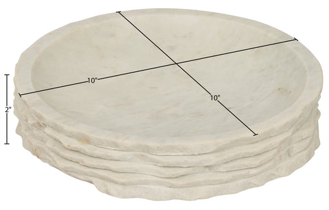 Celeste White Genuine Marble Bowl, 1 Piece