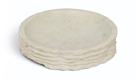 Celeste White Genuine Marble Bowl, 1 Piece