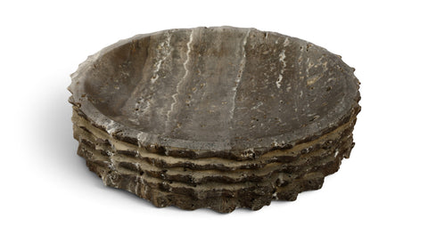 Celeste Grey Genuine Marble Bowl, 1 Piece