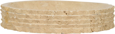 Celeste Beige Genuine Marble Bowl, 1 Piece (Style 2)
