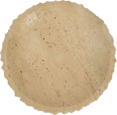 Celeste Beige Genuine Marble Bowl, 1 Piece (Style 2)