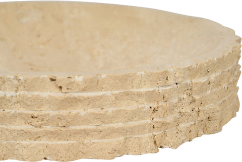 Celeste Beige Genuine Marble Bowl, 1 Piece (Style 2)