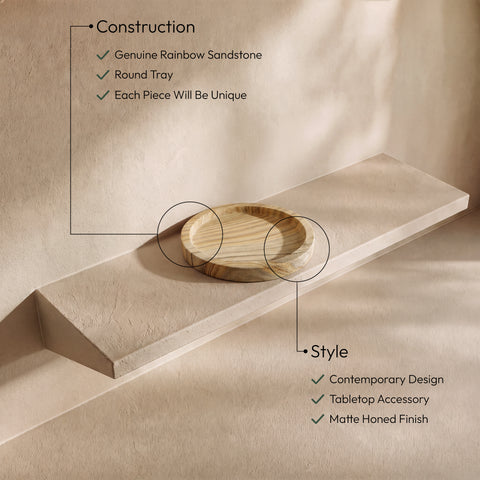 Harper Rainbow Sandstone Tray, 1 Piece