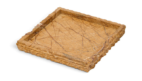 Yara Brown Genuine Marble Tray, 1 Piece