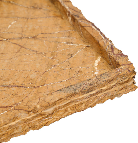 Yara Brown Genuine Marble Tray, 1 Piece