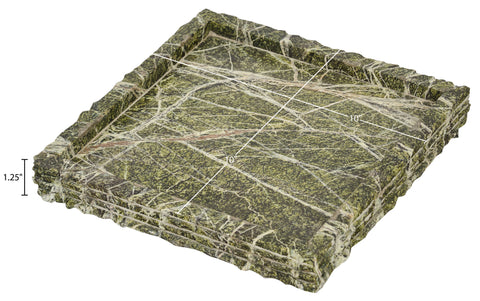Yara Green Genuine Marble Tray, 1 Piece