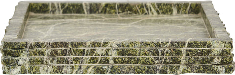 Yara Green Genuine Marble Tray, 1 Piece