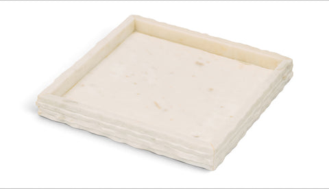 Yara White Genuine Marble Tray, 1 Piece