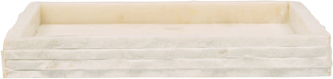 Yara White Genuine Marble Tray, 1 Piece