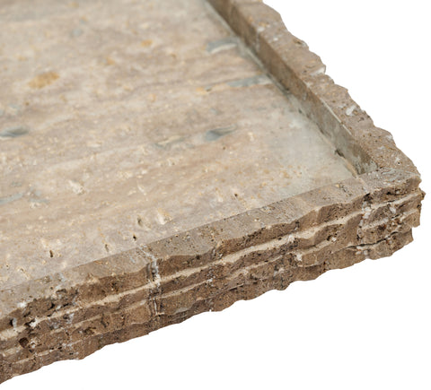 Yara Grey Travertine Tray, 1 Piece