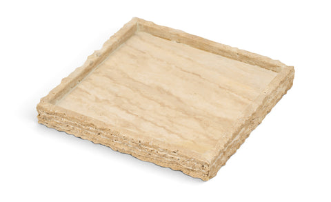 Yara Beige Travertine Tray, 1 Piece