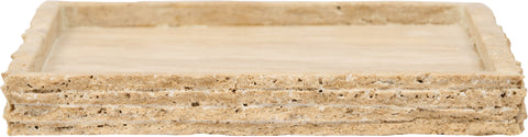 Yara Beige Travertine Tray, 1 Piece