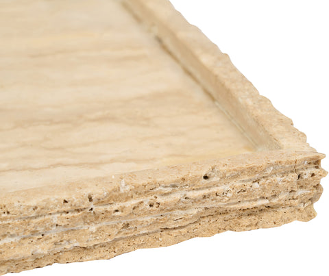 Yara Beige Travertine Tray, 1 Piece