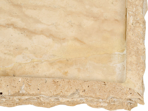Yara Beige Travertine Tray, 1 Piece