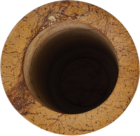 Giselle Brown Genuine Marble Vase, 1 Piece