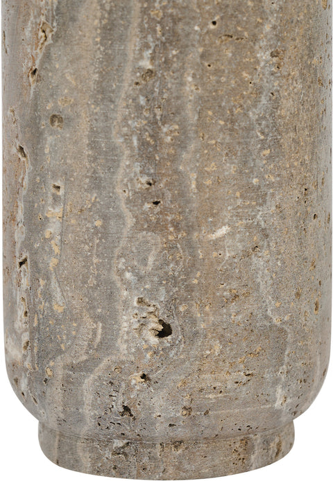Giselle Grey Travertine Vase, 1 Piece
