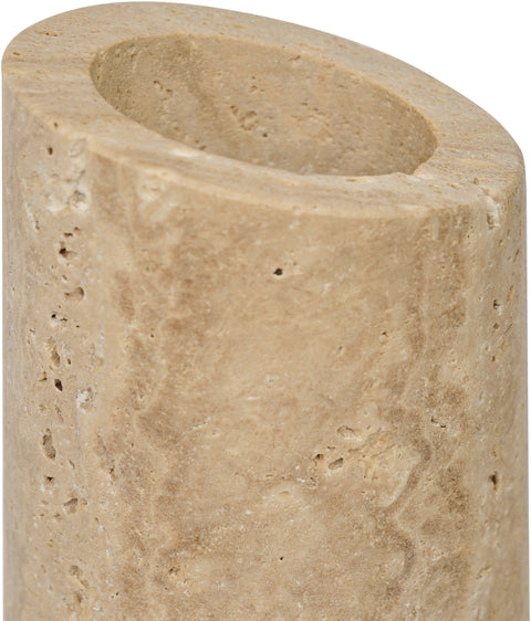 Giselle Beige Travertine Vase, 1 Piece