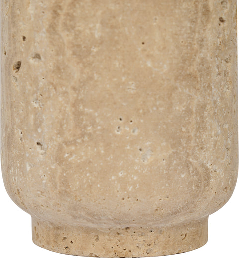 Giselle Beige Travertine Vase, 1 Piece