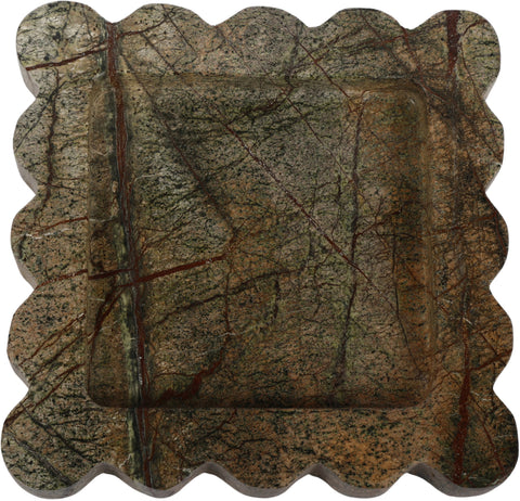 Kellan Green Genuine Marble Tray, 1 Piece (Style 2)