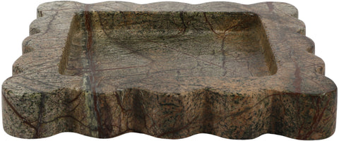 Kellan Green Genuine Marble Tray, 1 Piece (Style 2)