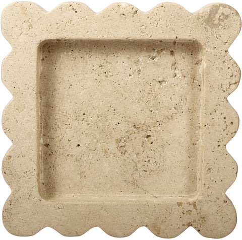 Kellan Beige Travertine Tray, 1 Piece (Style 2)
