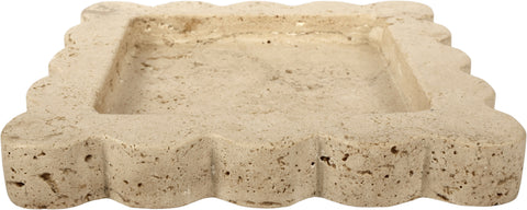 Kellan Beige Travertine Tray, 1 Piece (Style 2)