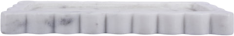 Olive White Genuine Marble Tray, 1 Piece