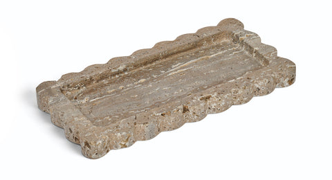 Olive Grey Genuine Marble Tray, 1 Piece